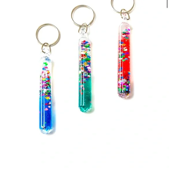 COPY - Glitter keychains set of three by Blu Butterfly. 🦋 - Picture 1 of 5